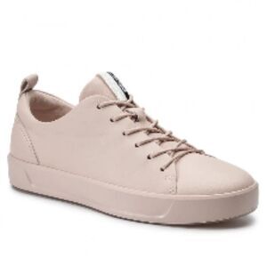 Ecco Leather Pink Blush Color Tie Sneakers size 7